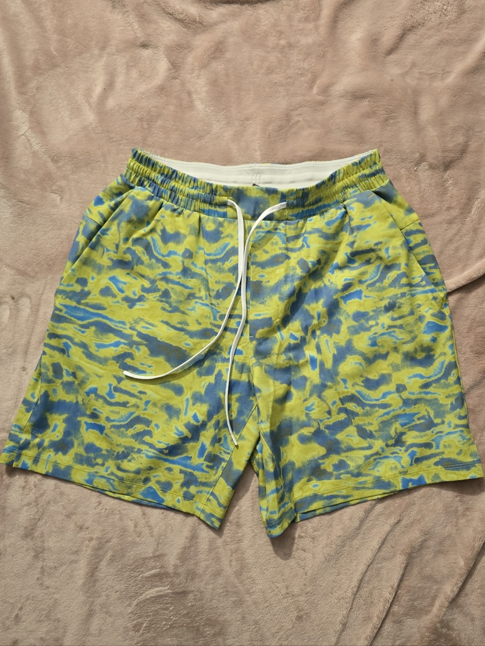 Lululemon Channel Cross Swim Short 7” in Chroma Clash Green Multi